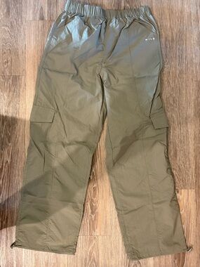 Olive Windbreaker Cargo Pants